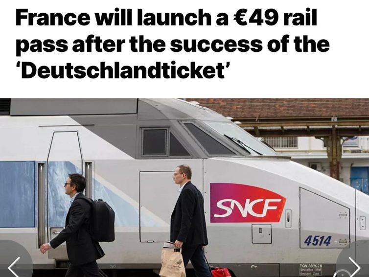 49€-biljetten på tåg även i Frankrike